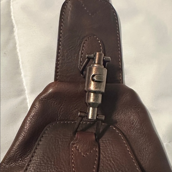 Brown Leather Sling Bag - Like New! - Picture 2 of 8
